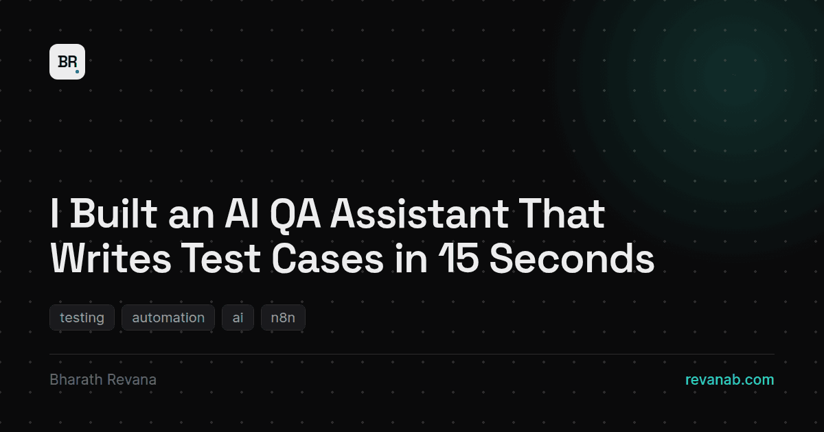 AI QA Test Case Generator preview